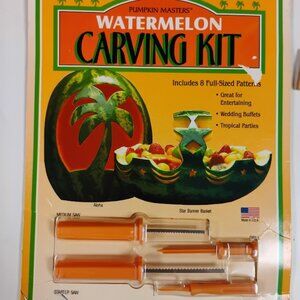 Vintage Pumpkin Masters Watermelon Carving Kit – Complete w/ Patterns